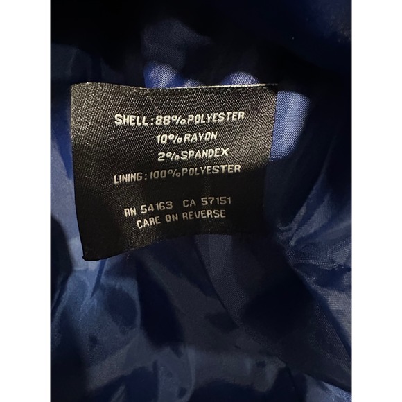 Black Rivet Large Royal Blue Double Breasted Belted Military Style Jacket Womens - Picture 5 of 5